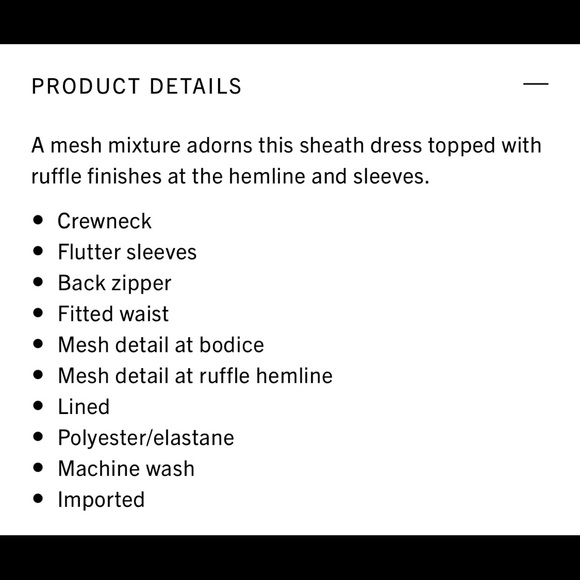 MK Mesh Mix Ruffle Dress - Picture 8 of 8